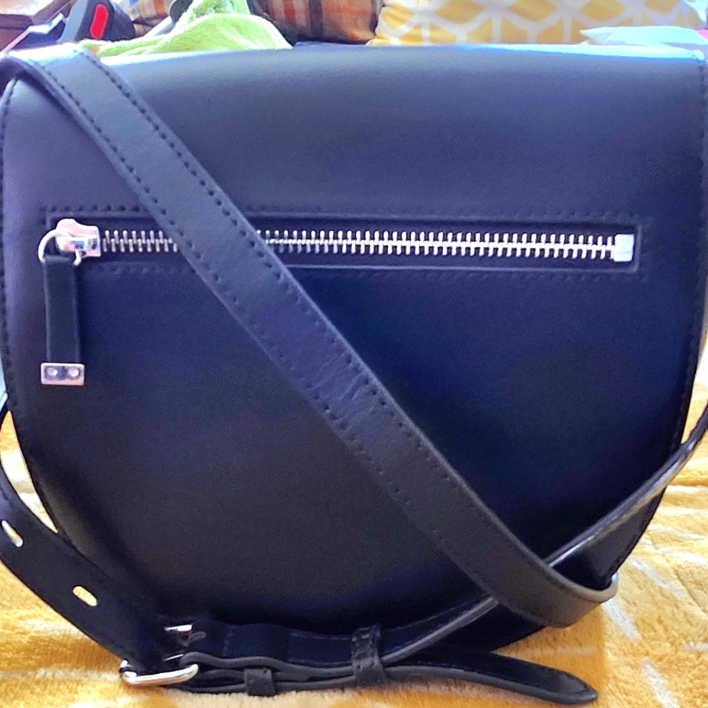 Rebecca Minkoff Astor Black Leather Cross-body
Saddle Bag